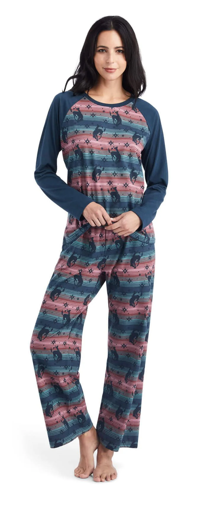 Ariat Women's Pajama Set, Bucking Serape - Pet's Shop