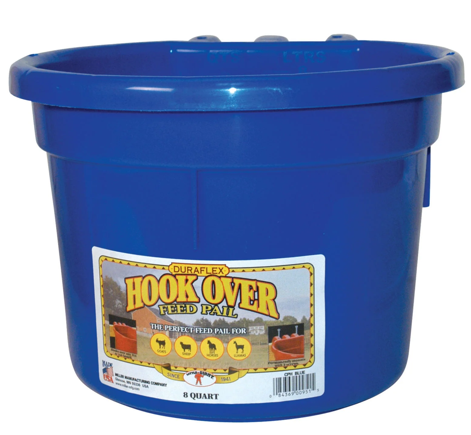 Little Giant Hook Over Feed Pail, 2 Gallon - Pet's Shop