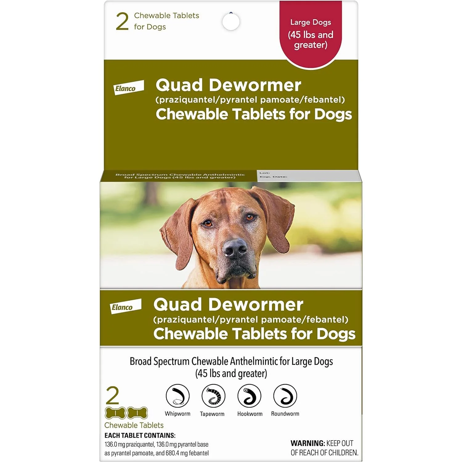 Quad Dewormer Chewable Tablets for Dogs - Pet's Shop