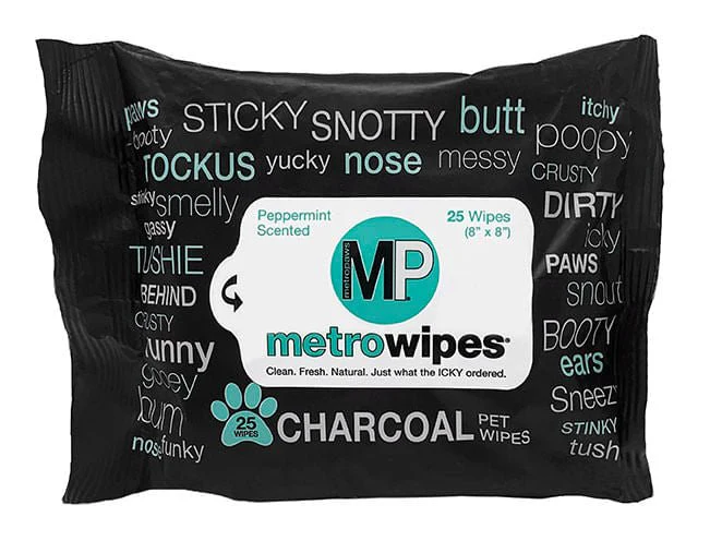 Metro Wipes Charcoal Peppermint Pet Wipes - Pet's Shop