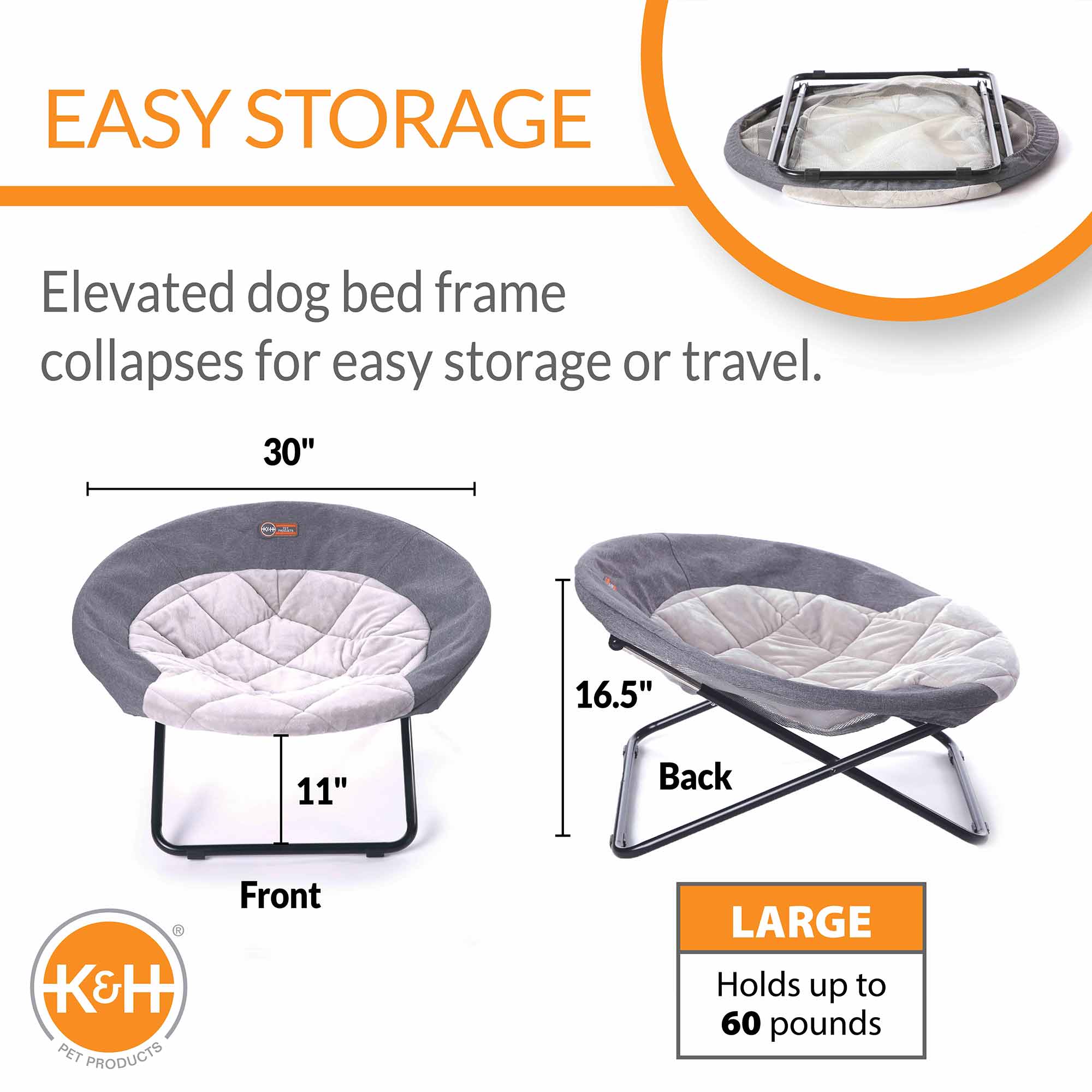 K&H Pet Products Elevated Cozy Cot - Pet's Shop