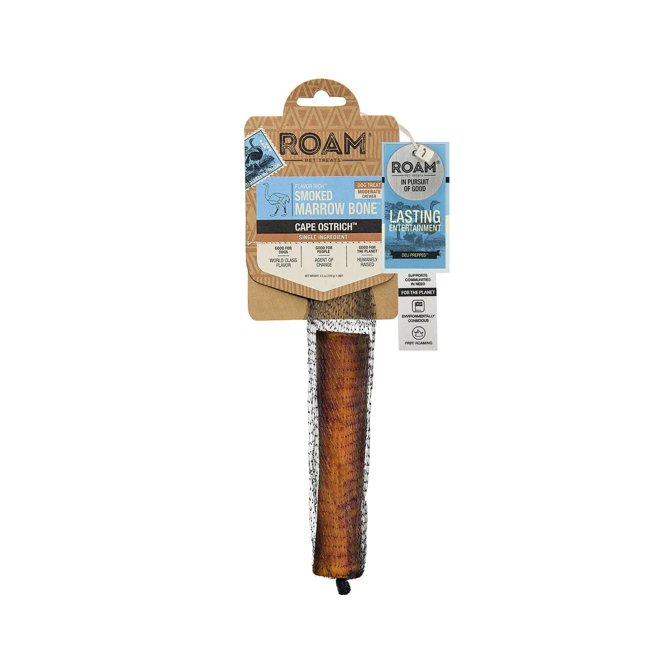Roam Dog Treats Smoked Marrow Cape Ostrich Bone - Pet's Shop