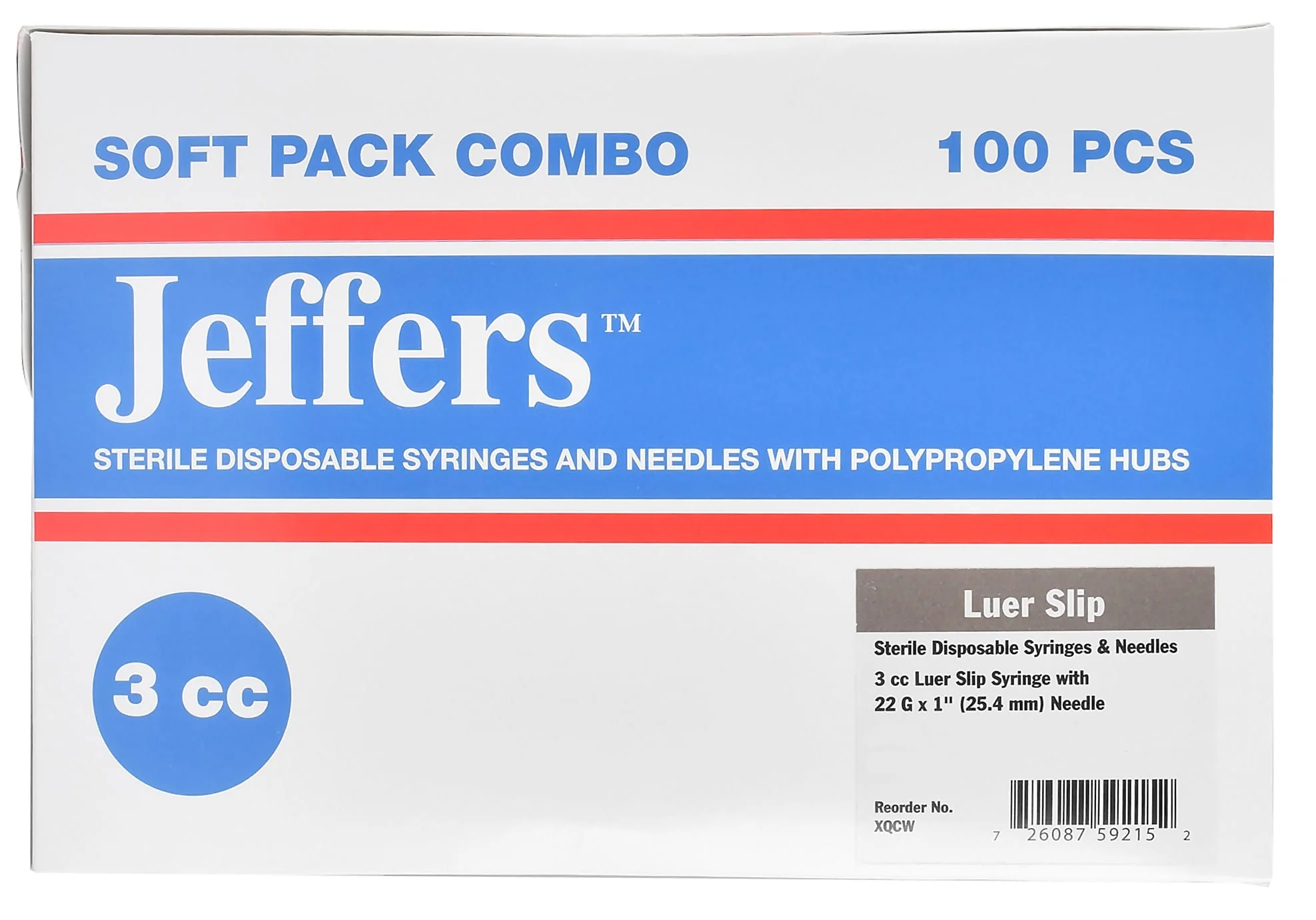 Luer Slip Syringe/Needle Combo, Box of 100 - Pet's Shop