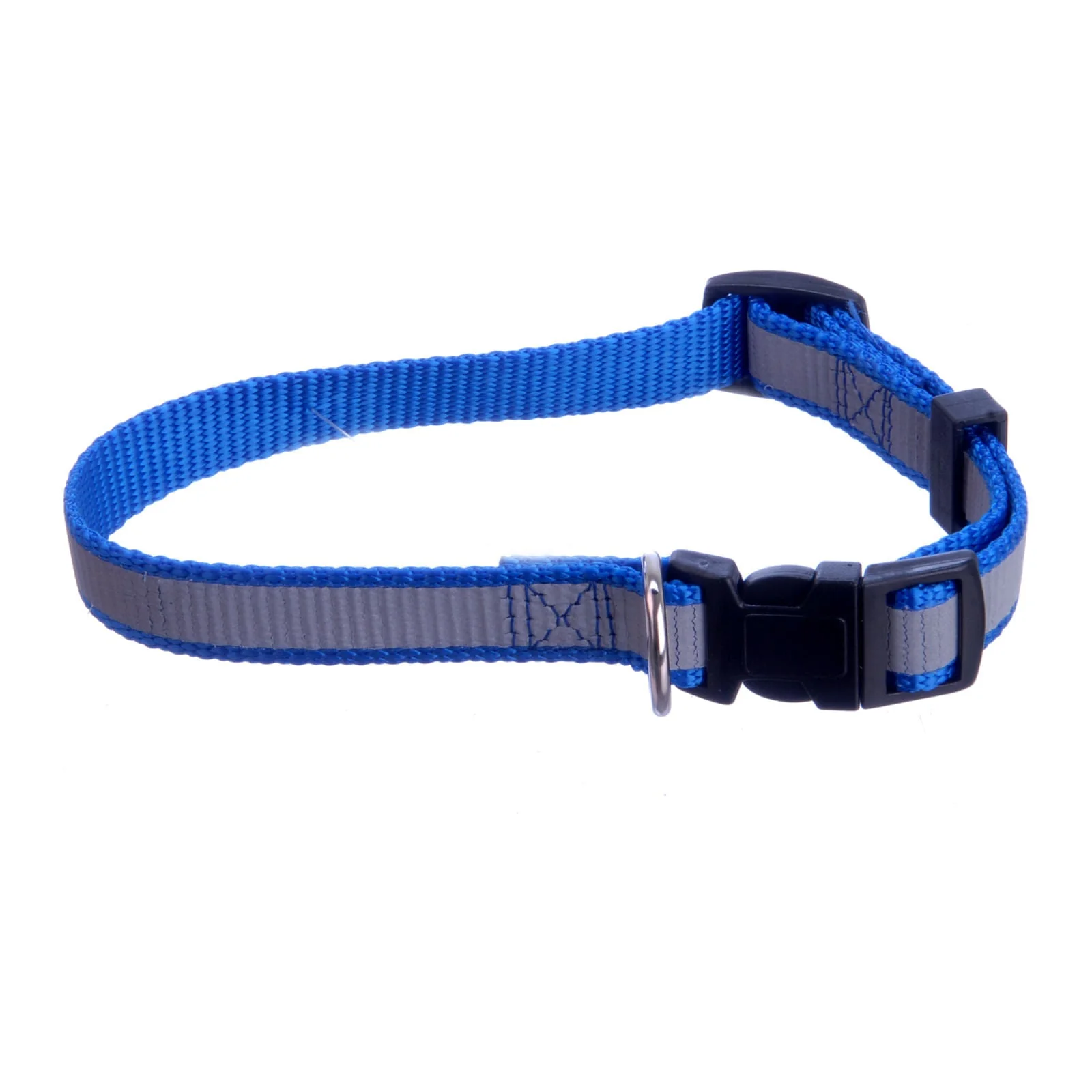 Reflective Stripe Nylon Safety Dog Collar, 5/8