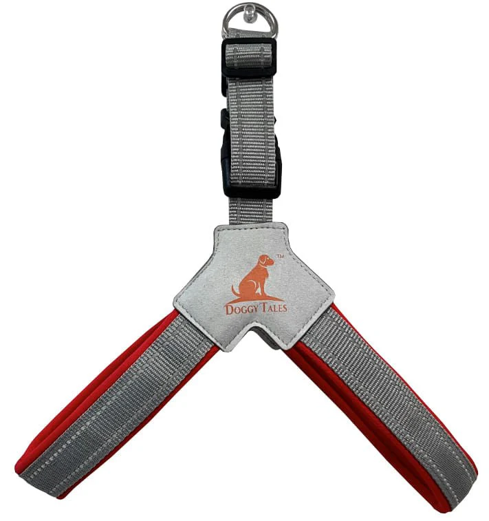 Doggy Tales Step In V Harness, Red - Pet's Shop