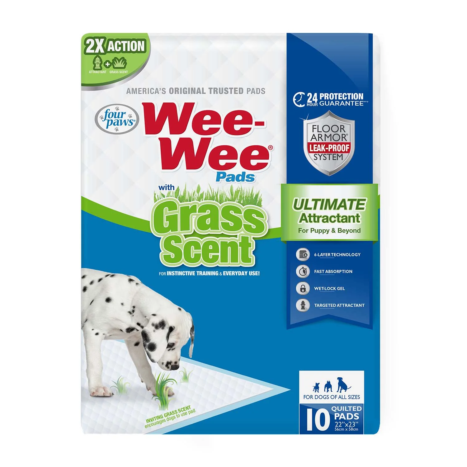 Wee-Wee Ultimate Attractant Dog Pee Pads with Grass Scent - Pet's Shop