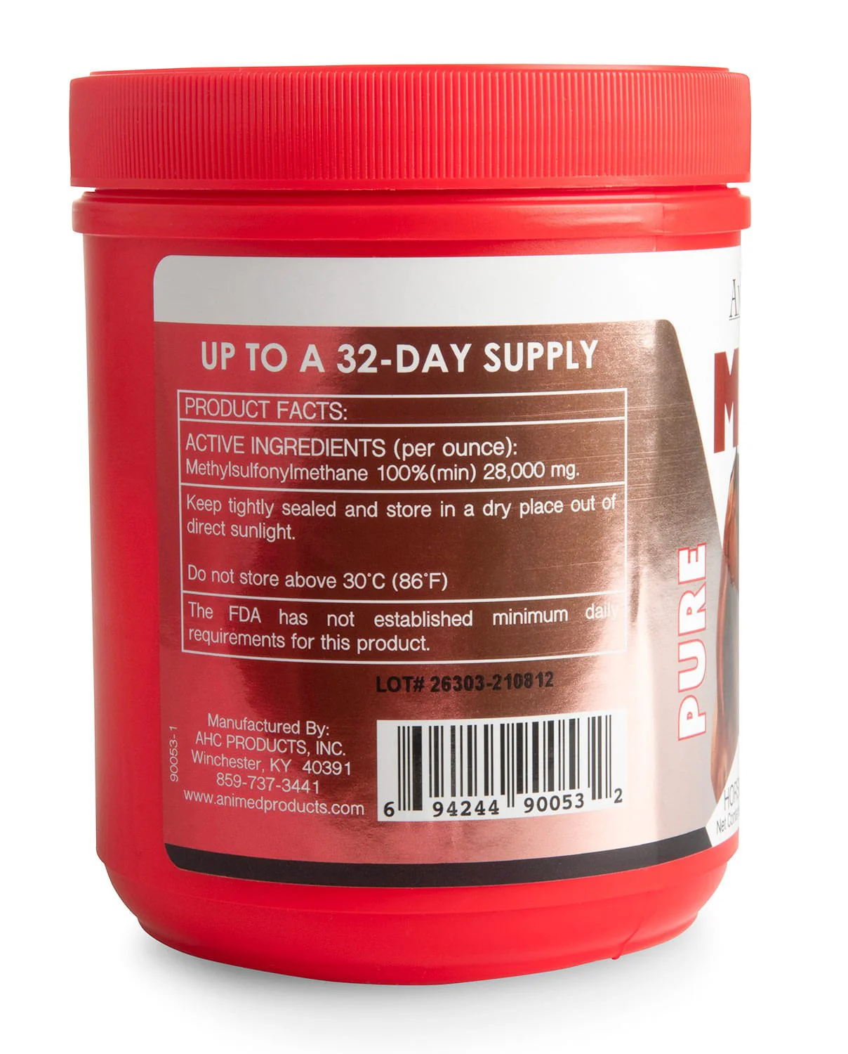 AniMed Pure MSM Joint Supplement for Horses - Pet's Shop