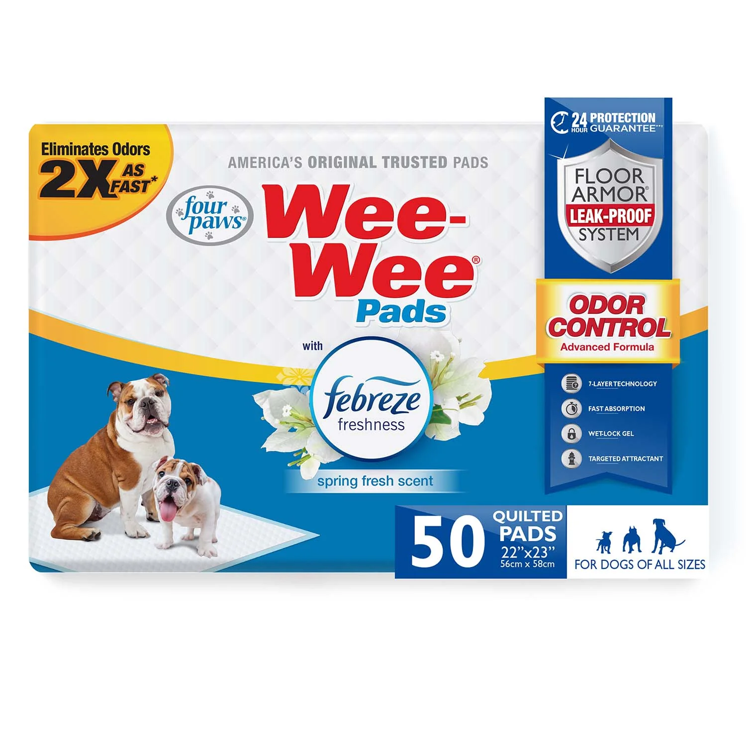 Wee-Wee Odor Control Dog Training Pads with Febreze Freshness - Pet's Shop