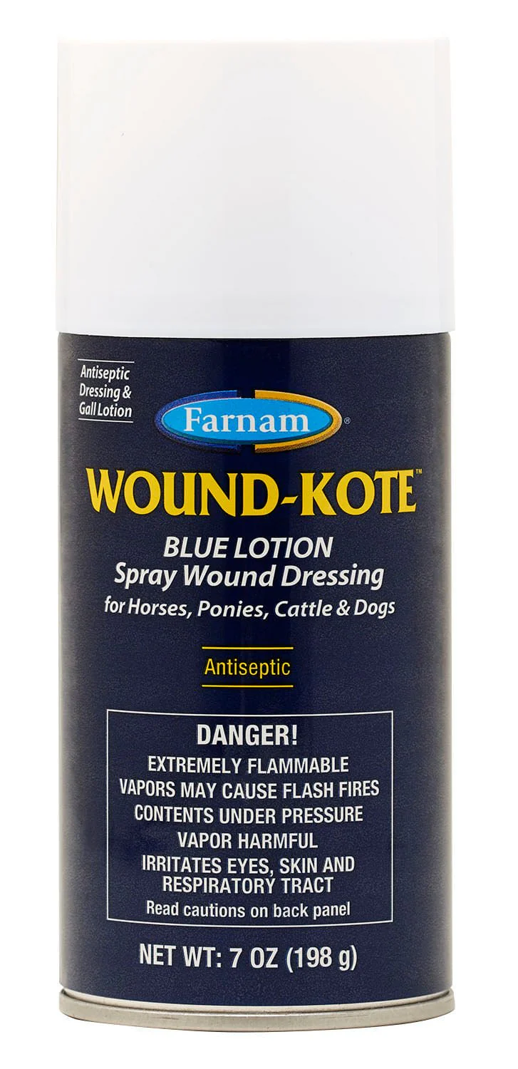 Farnam Wound-Kote Blue Lotion Spray Wound Dressing, 7 oz - Pet's Shop