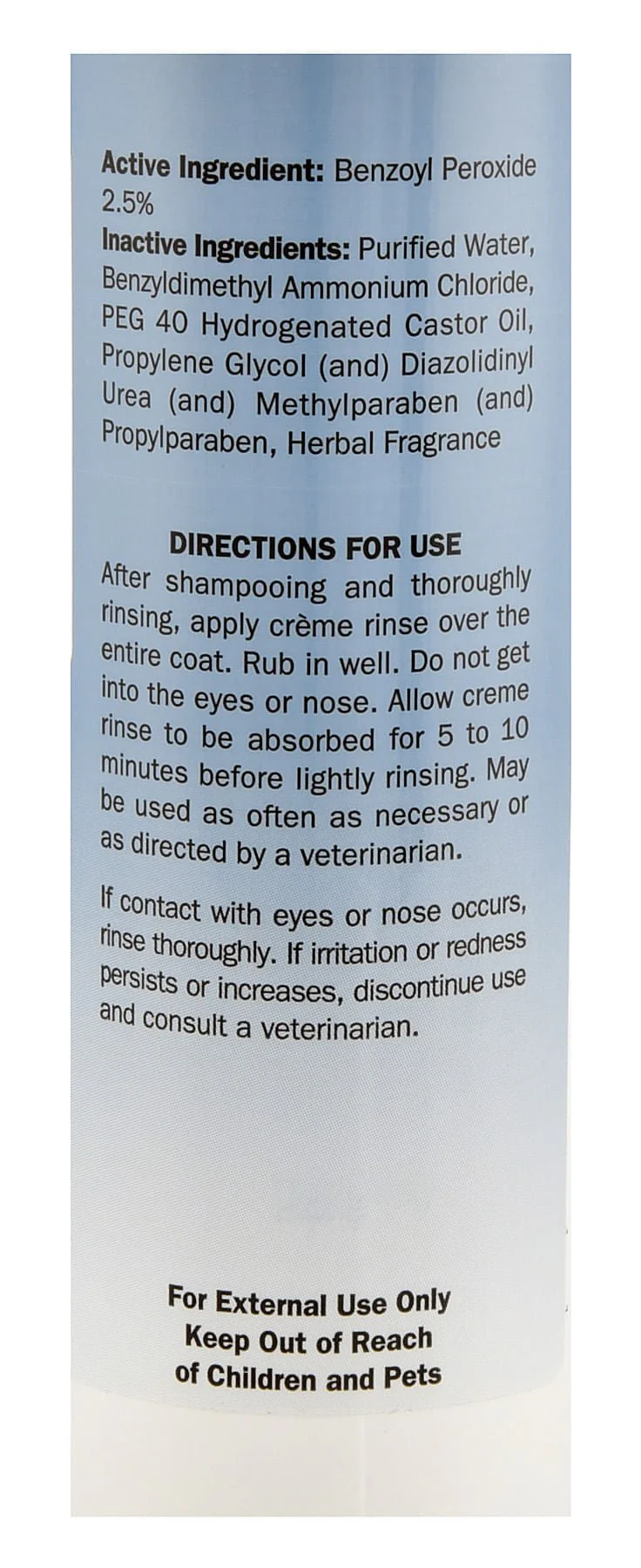 Davis Benzoyl Peroxide Creme Rinse - Pet's Shop