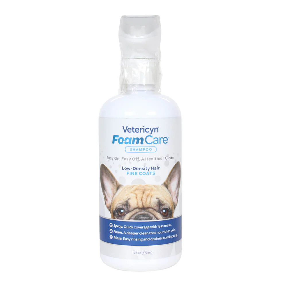 Vetericyn FoamCare Low Density Fine Coats Spray Shampoo, 16 oz - Pet's Shop