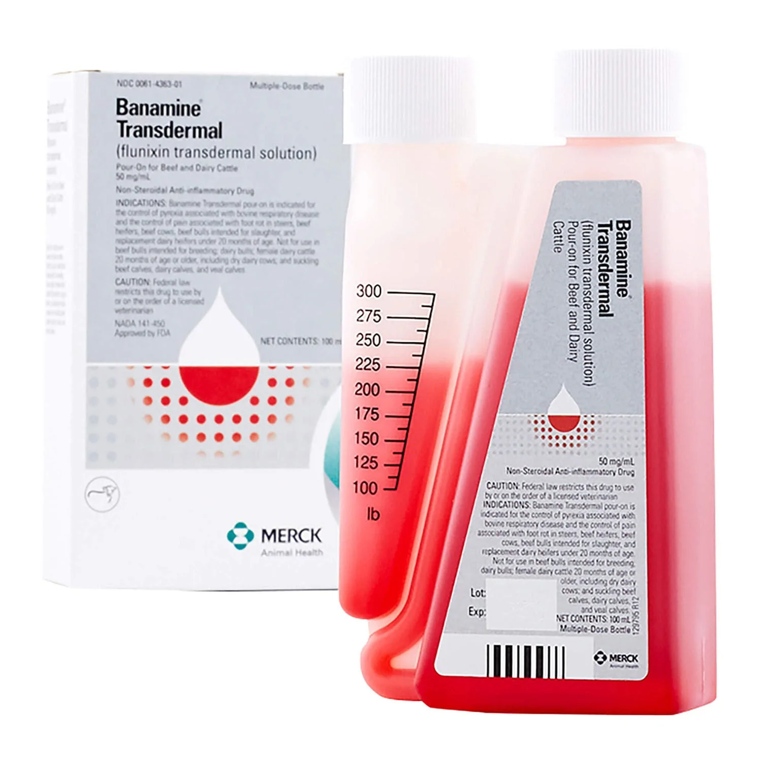 Rx Banamine Transdermal (flunixin transdermal solution) Pour-on for Cattle - Pet's Shop