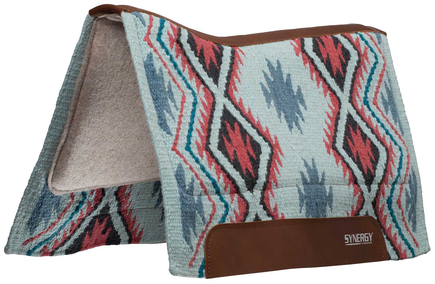 Synergy Contoured Performance Saddle Pad, Wool Blend Felt Lined, Firestorm - Pet's Shop