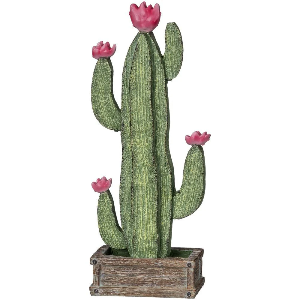 Tabletop Cactus with Pink Blooms - Pet's Shop