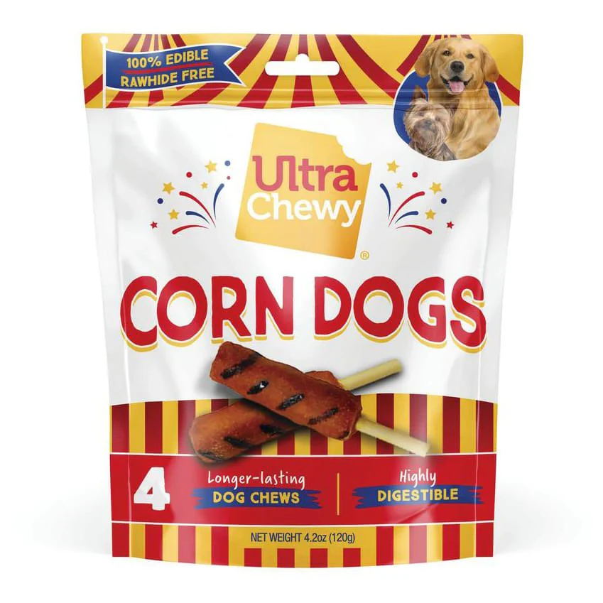 Ultra Chewy Corn Dogs 4ct - Pet's Shop
