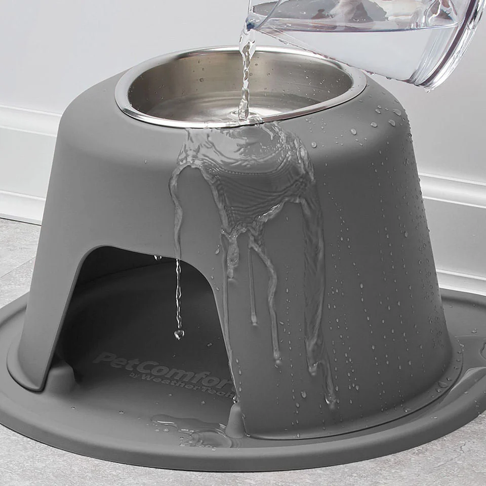 WeatherTech Single High Pet Feeding System, Stainless Steel - Pet's Shop