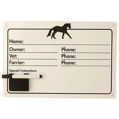 Dry-Erase Horse Nameplate Set - Pet's Shop