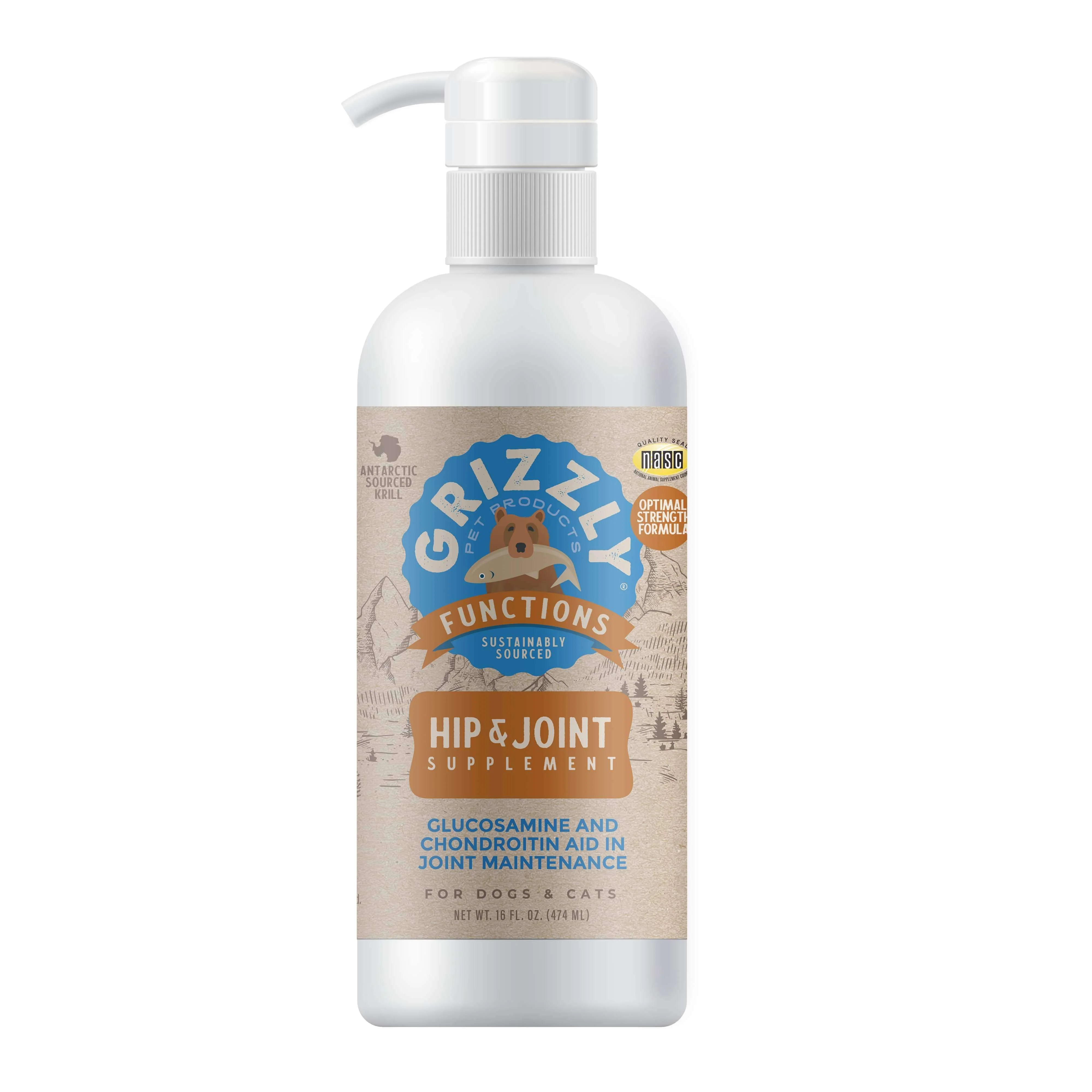 Grizzly Joint Aid - Liquid Hip and Joint Supplement for Dogs and Cats - Pet's Shop