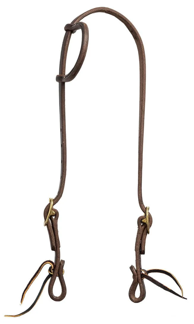 Poplar Head Saddlery Oiled Harness Leather One Ear Horse Headstall - Pet's Shop