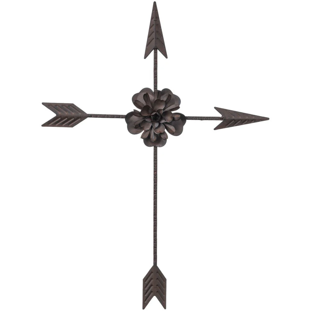 Arrow Cross with Flower Wall Hanging - Pet's Shop