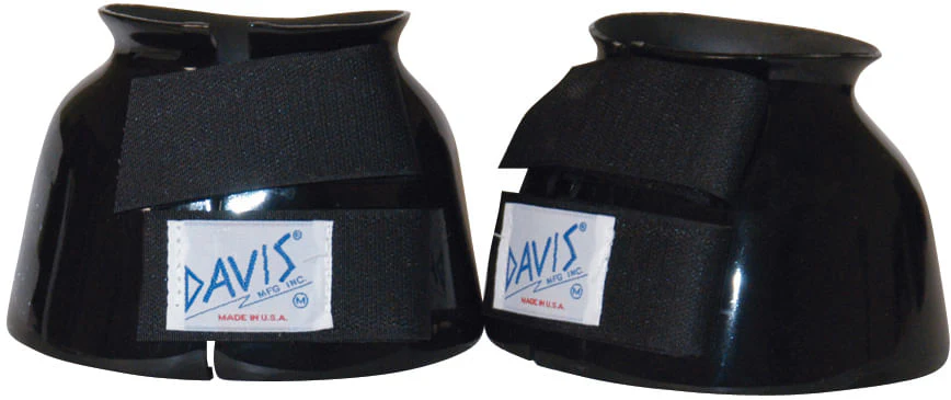Davis Pro-Fit Bell Boots, Black, Medium - Pet's Shop