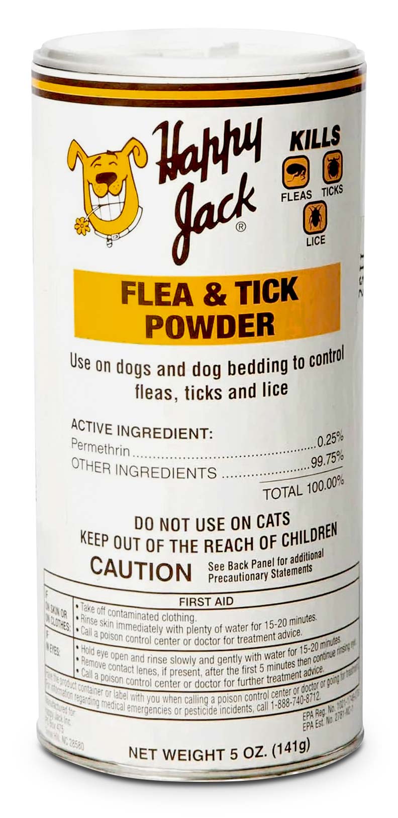 Happy Jack Flea & Tick Powder, 5 oz - Pet's Shop
