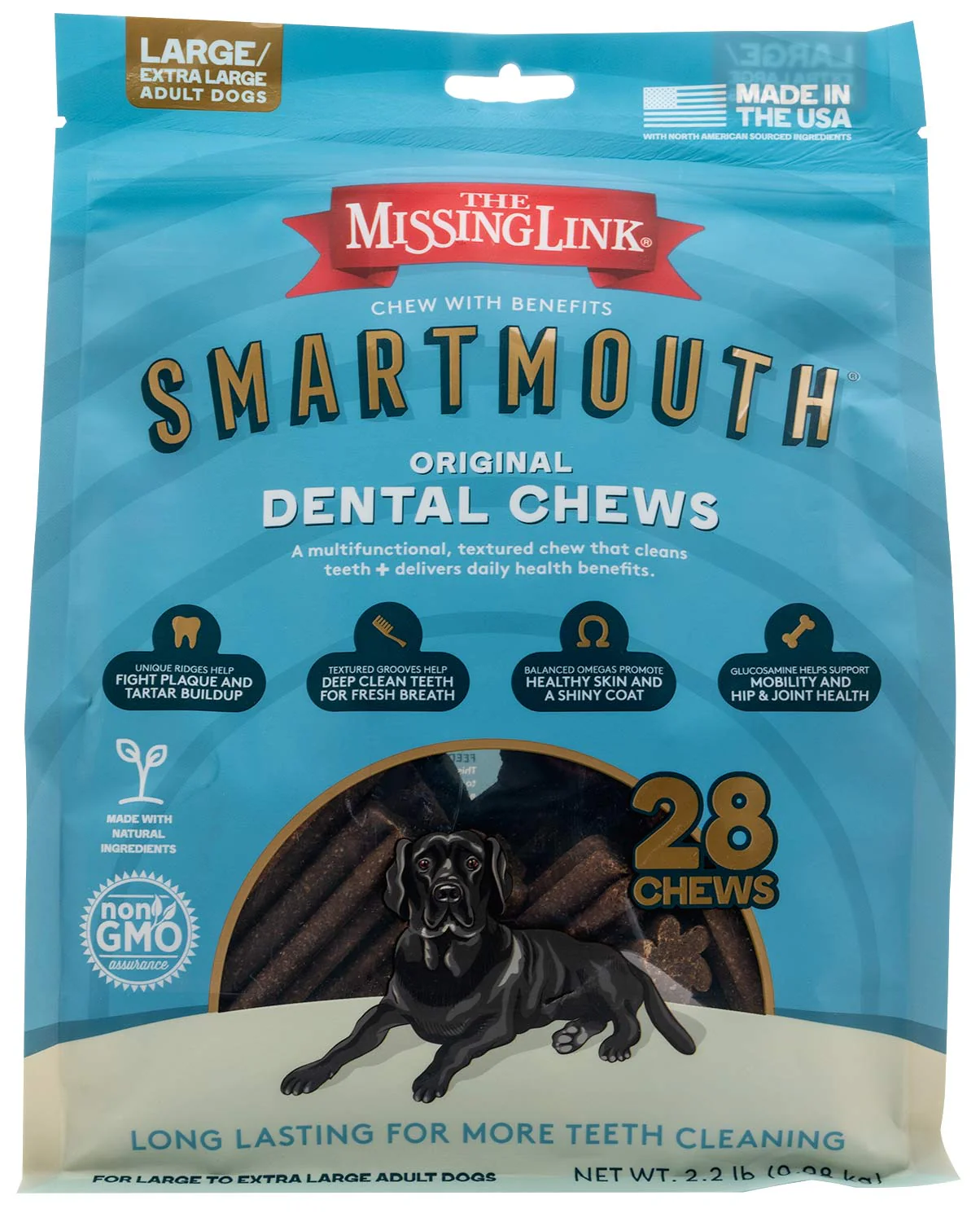Smartmouth 7-in-1 Dental Chews for Dogs, L/XL, 28 ct - Pet's Shop