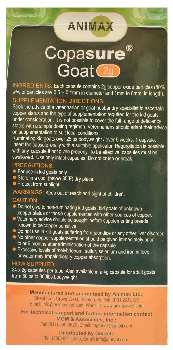 Copasure Bolus for Kids, 2g (24 Capsules) - Pet's Shop