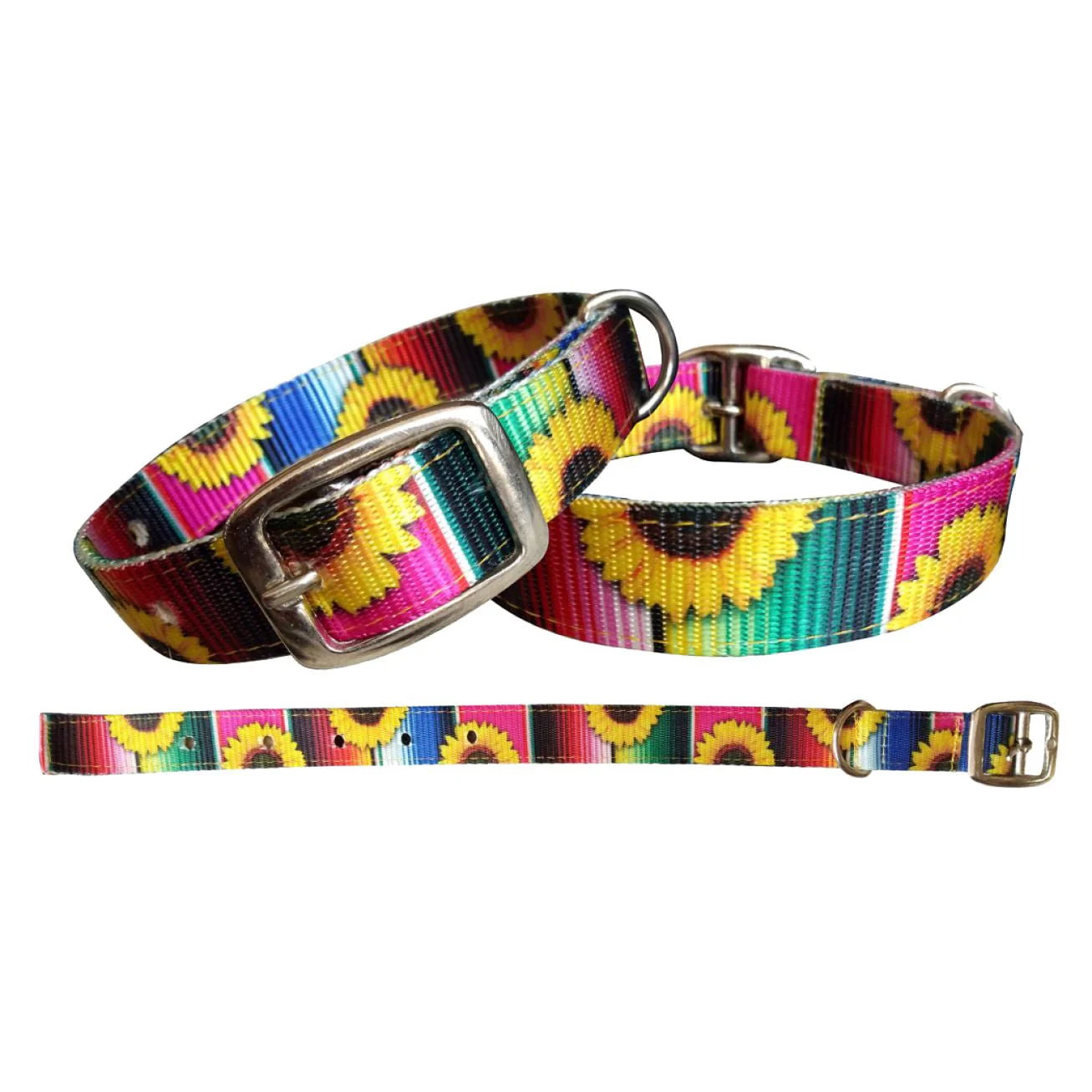 Showman Couture Serape & Sunflower Nylon Dog Collar - Pet's Shop