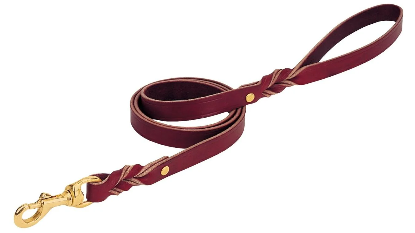 Weaver Heritage Twisted Latigo Leather Leash, 3/4