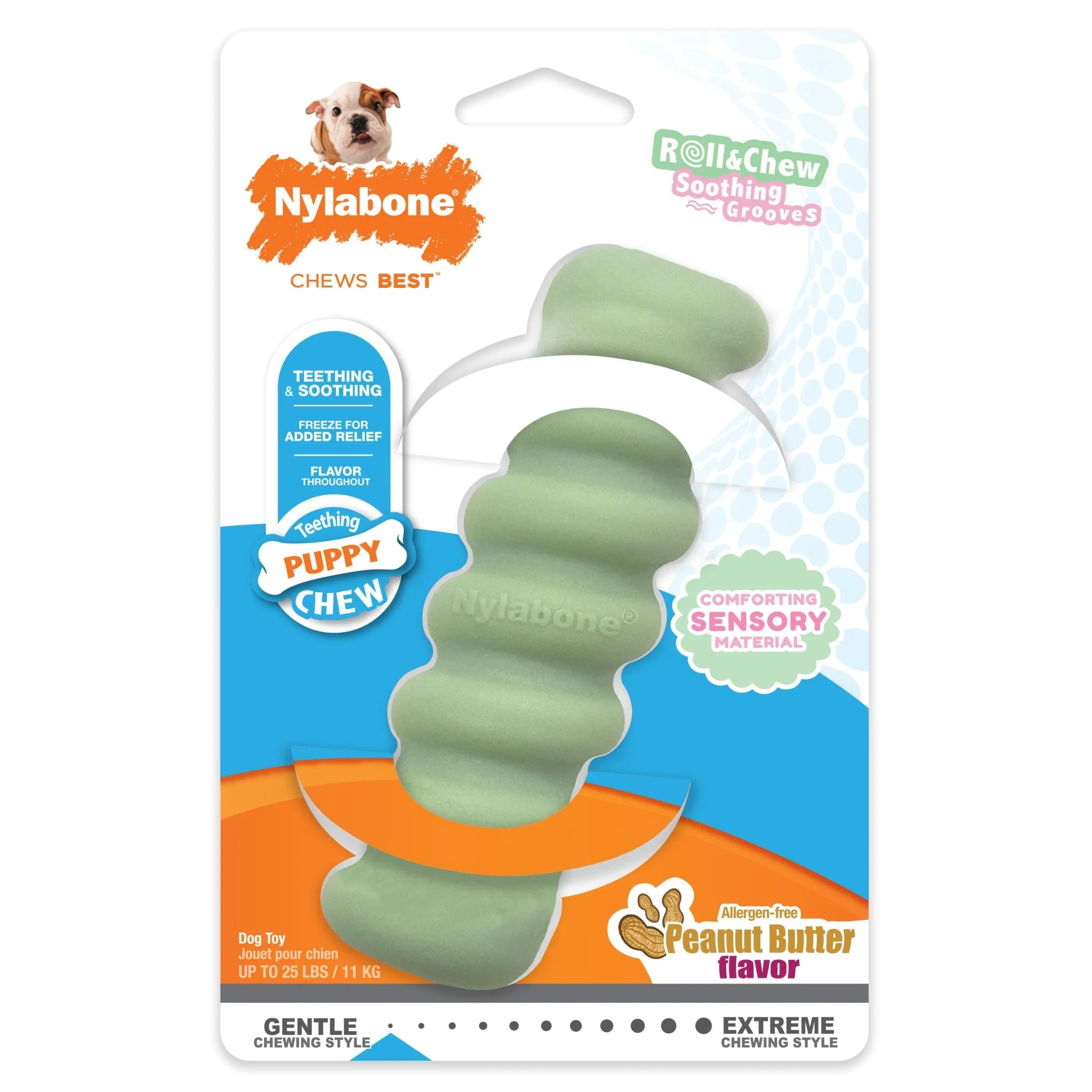Sensory Material Puppy Teething Toy, Peanut Butter, Small/Regular, Up to 25 Ibs. - Pet's Shop