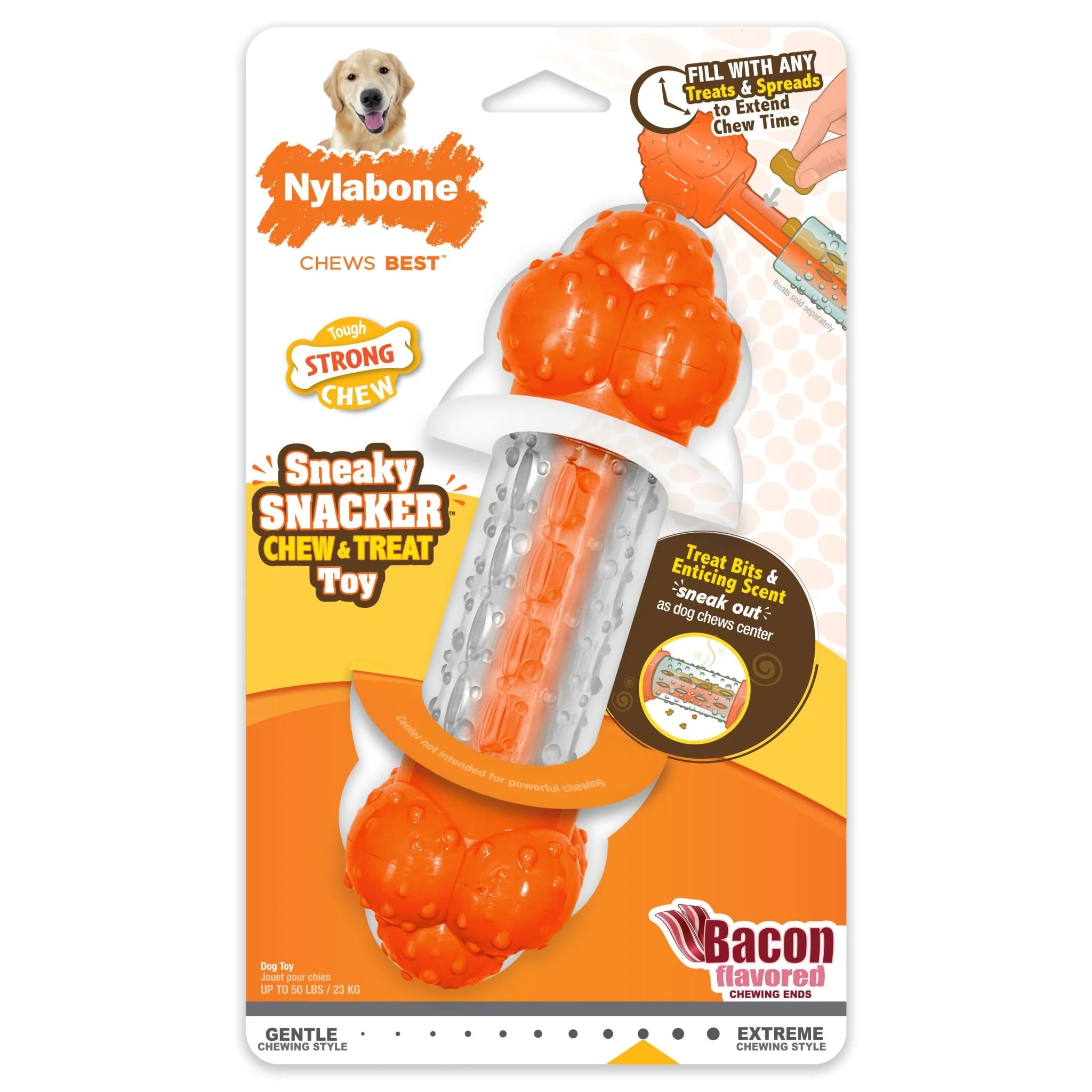 Sneaky Snacker Dog Treat Toy, Bacon - Pet's Shop