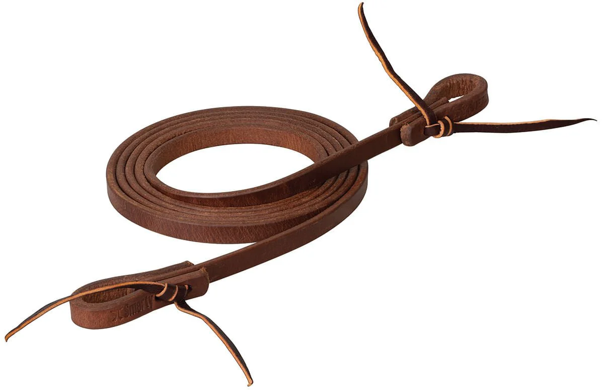 Smarty x Synergy Heavy Harness Leather Roper Rein with Loop End - Pet's Shop