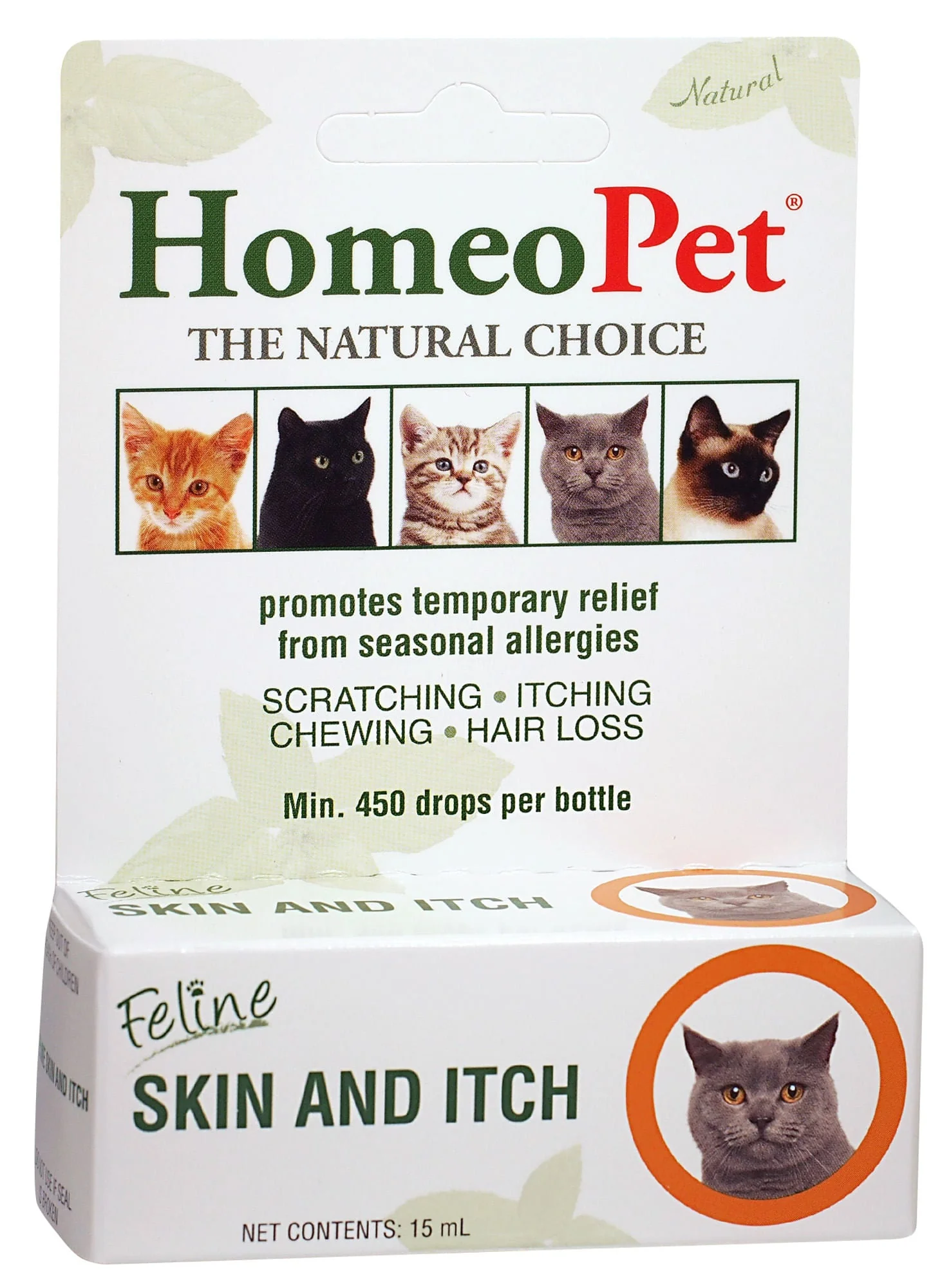 HomeoPet Feline Skin and Itch, 15 mL - Pet's Shop