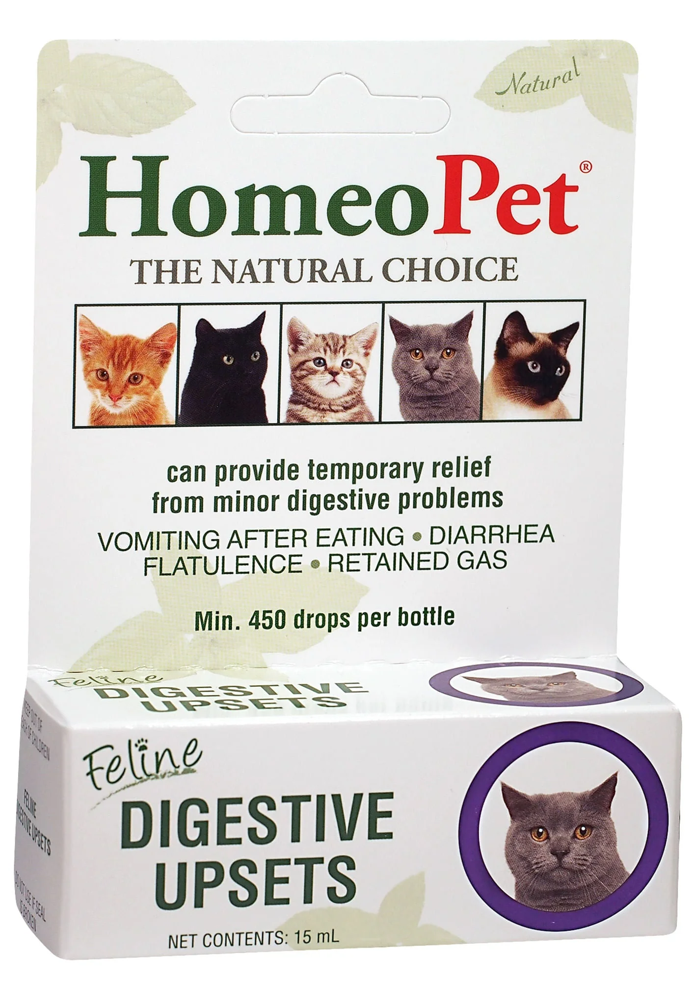 HomeoPet Digestive Upsets Feline, 15 mL - Pet's Shop