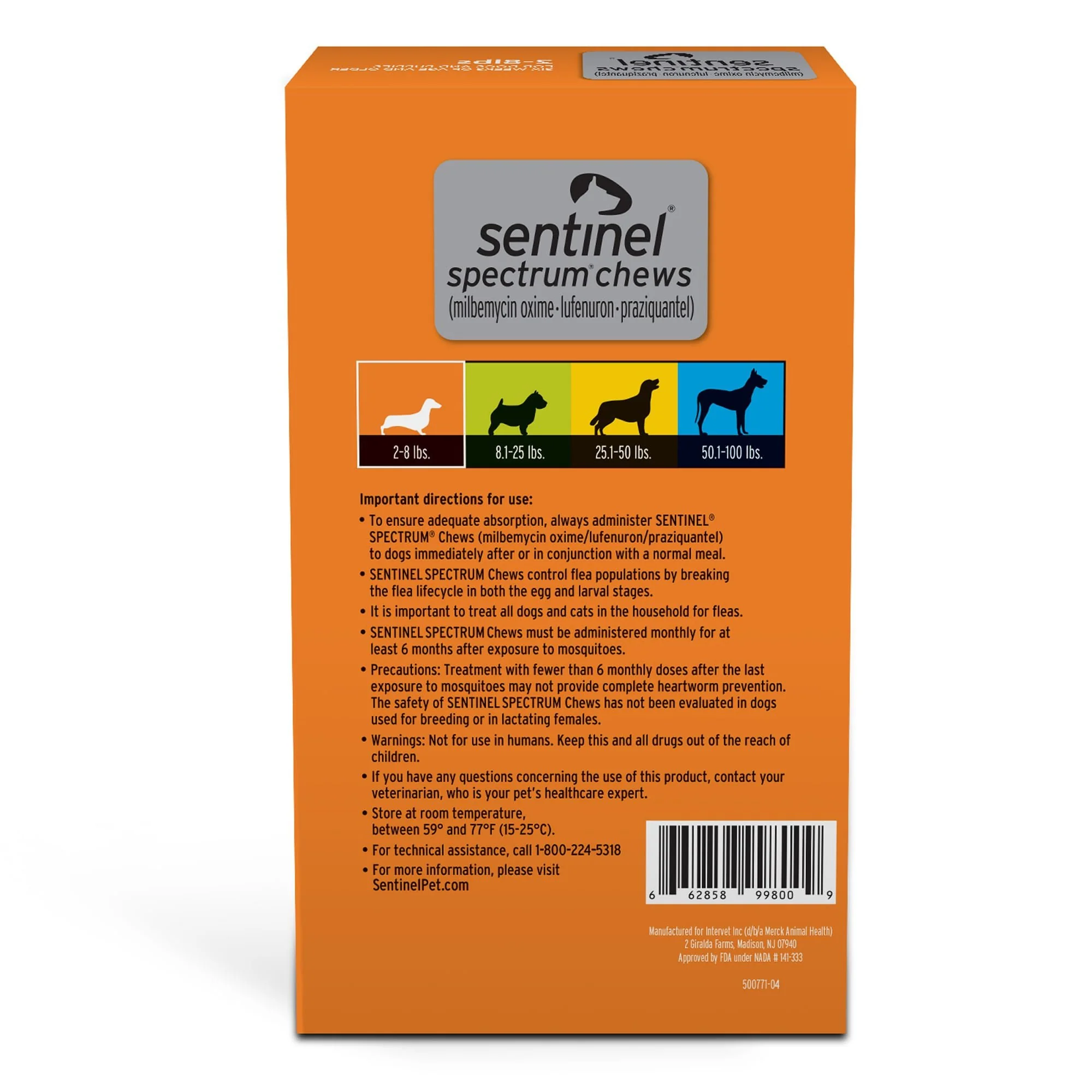 Sentinel Spectrum Chews for Dogs, 6 Chews - Pet's Shop