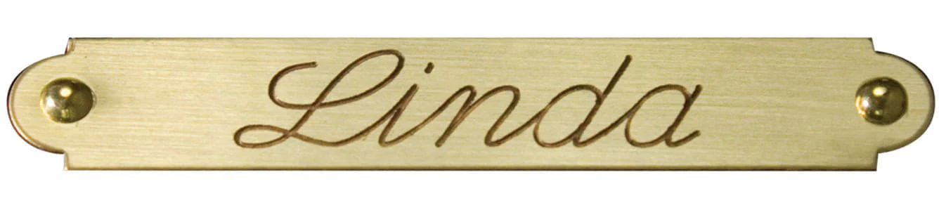 Bridle / Saddle Name Plate, Brass - Pet's Shop