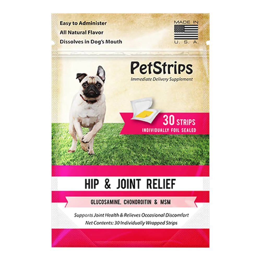 PetStrips Hip & Joint Relief for Dogs, 30 Strips - Pet's Shop