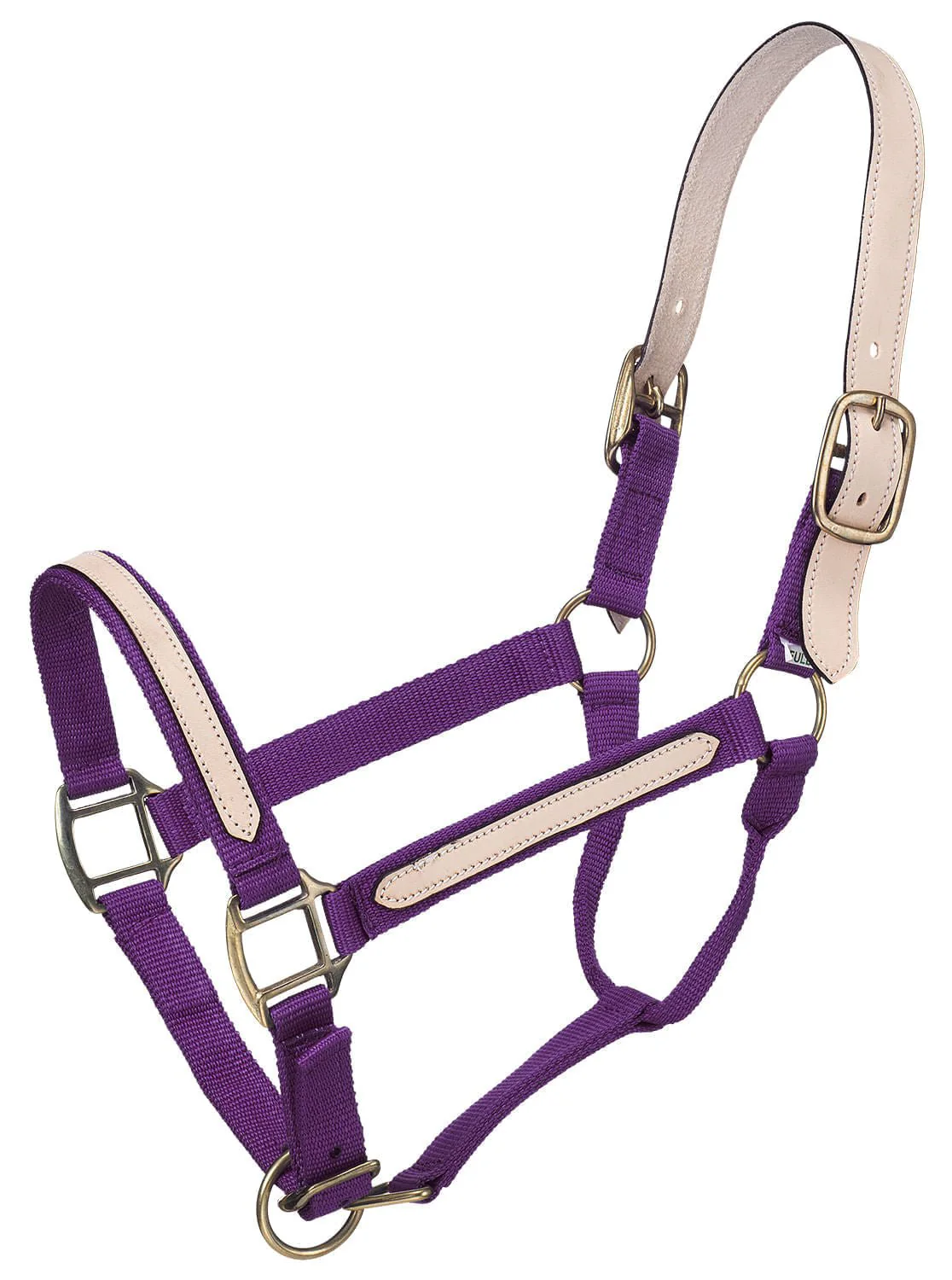 Tough1 Leather Overlay Breakaway Horse Nylon Halter - Pet's Shop