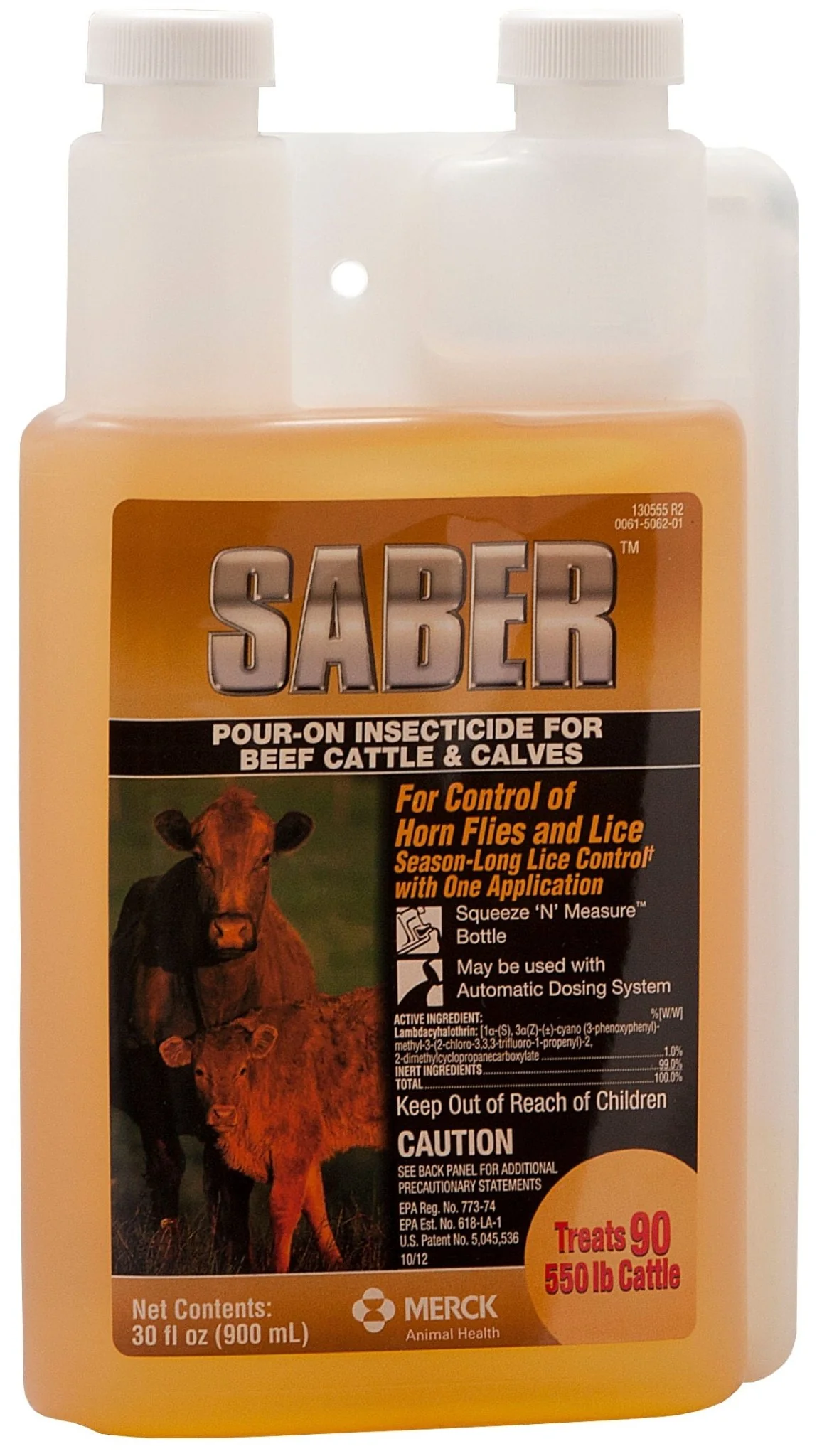 Saber Pour-On Insecticide, 900 mL - Pet's Shop