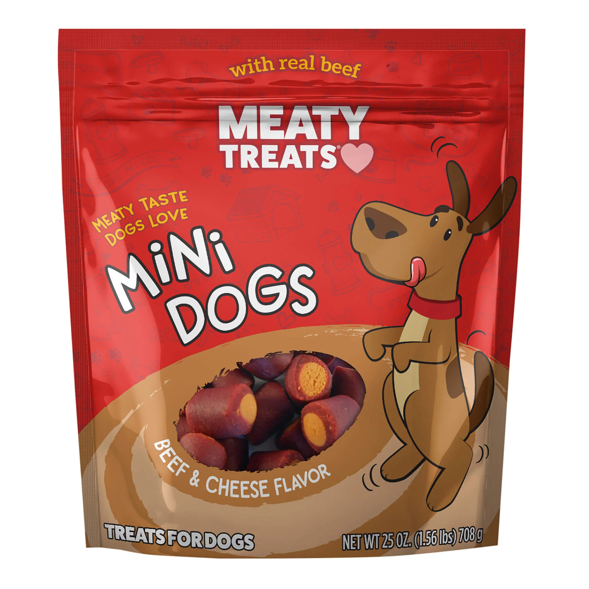 Meaty Treats Beef Mini Dogs, 25 oz - Pet's Shop