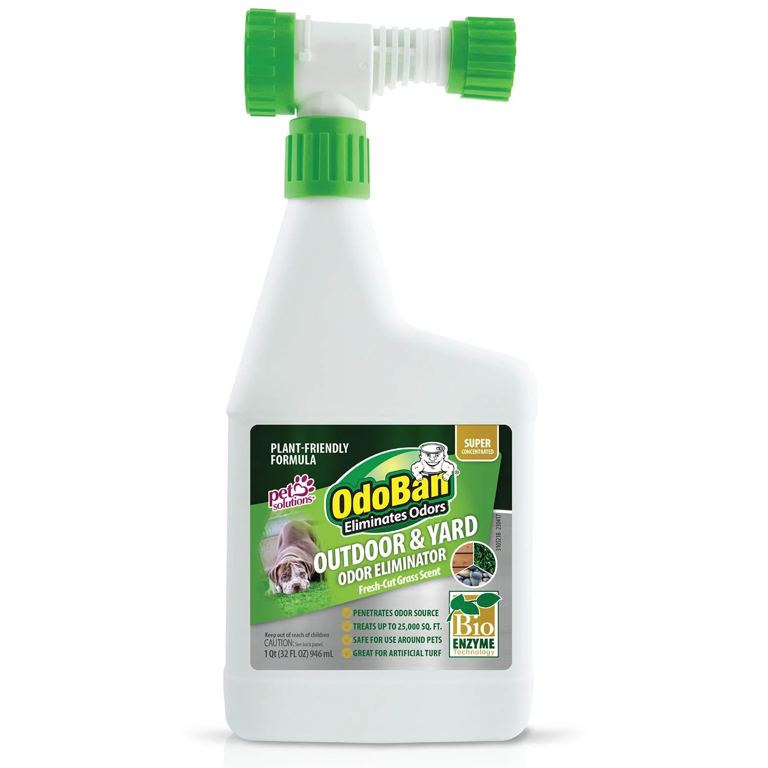 OdoBan Outdoor & Yard Odor Eliminator Super Concentrate with Hose End Sprayer, 32 oz - Pet's Shop