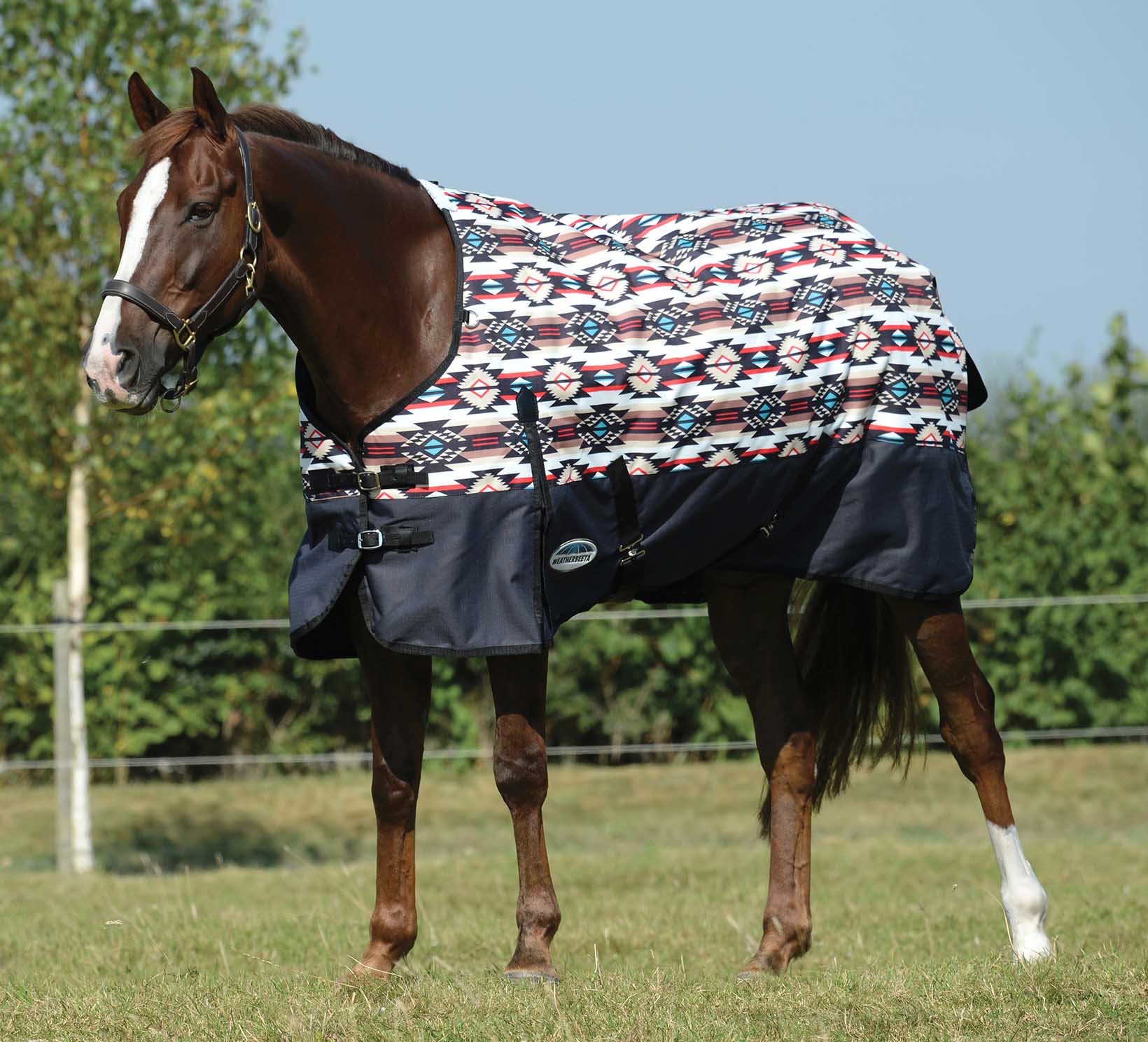 WeatherBeeta ComFITec Essential Standard Neck Horse Turnout Blanket, Diamond Navajo - Pet's Shop