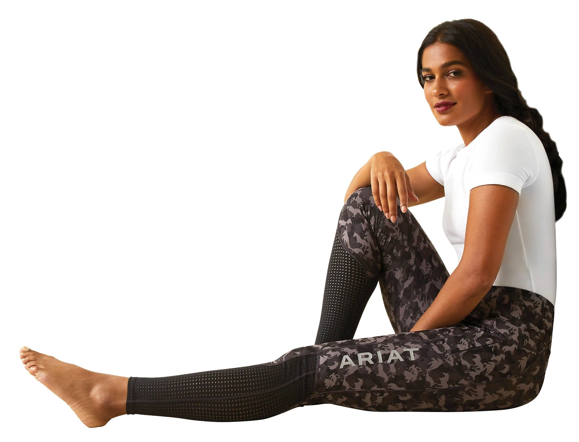 Ariat Eos Full Seat Riding Tight, Camo Horse Print - Pet's Shop