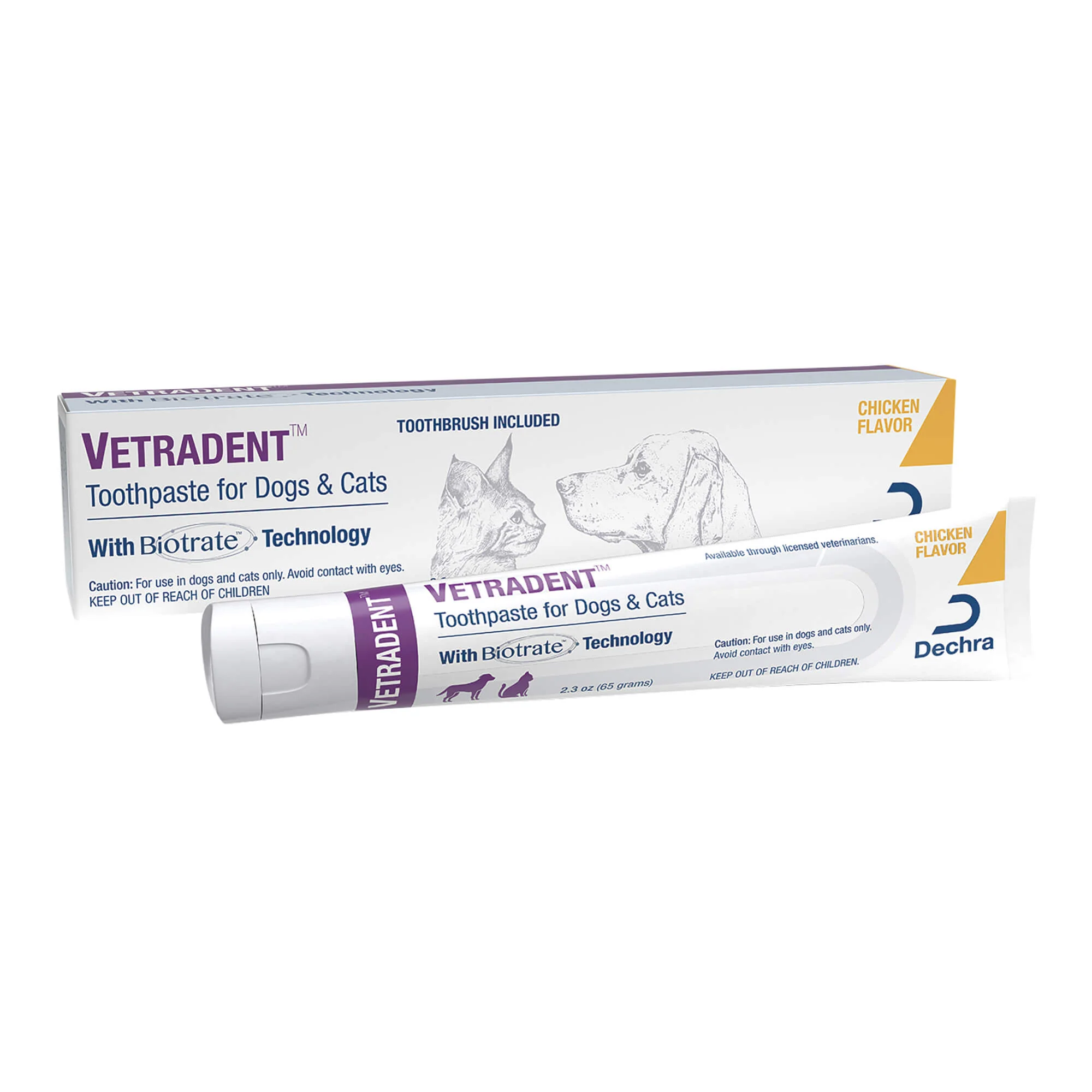 Vetradent Toothpaste with Double-Sided Toothbrush, 2.3 oz - Pet's Shop