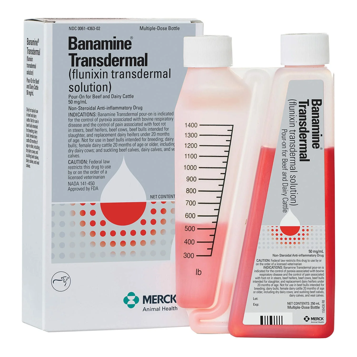 Rx Banamine Transdermal (flunixin transdermal solution) Pour-on for Cattle - Pet's Shop