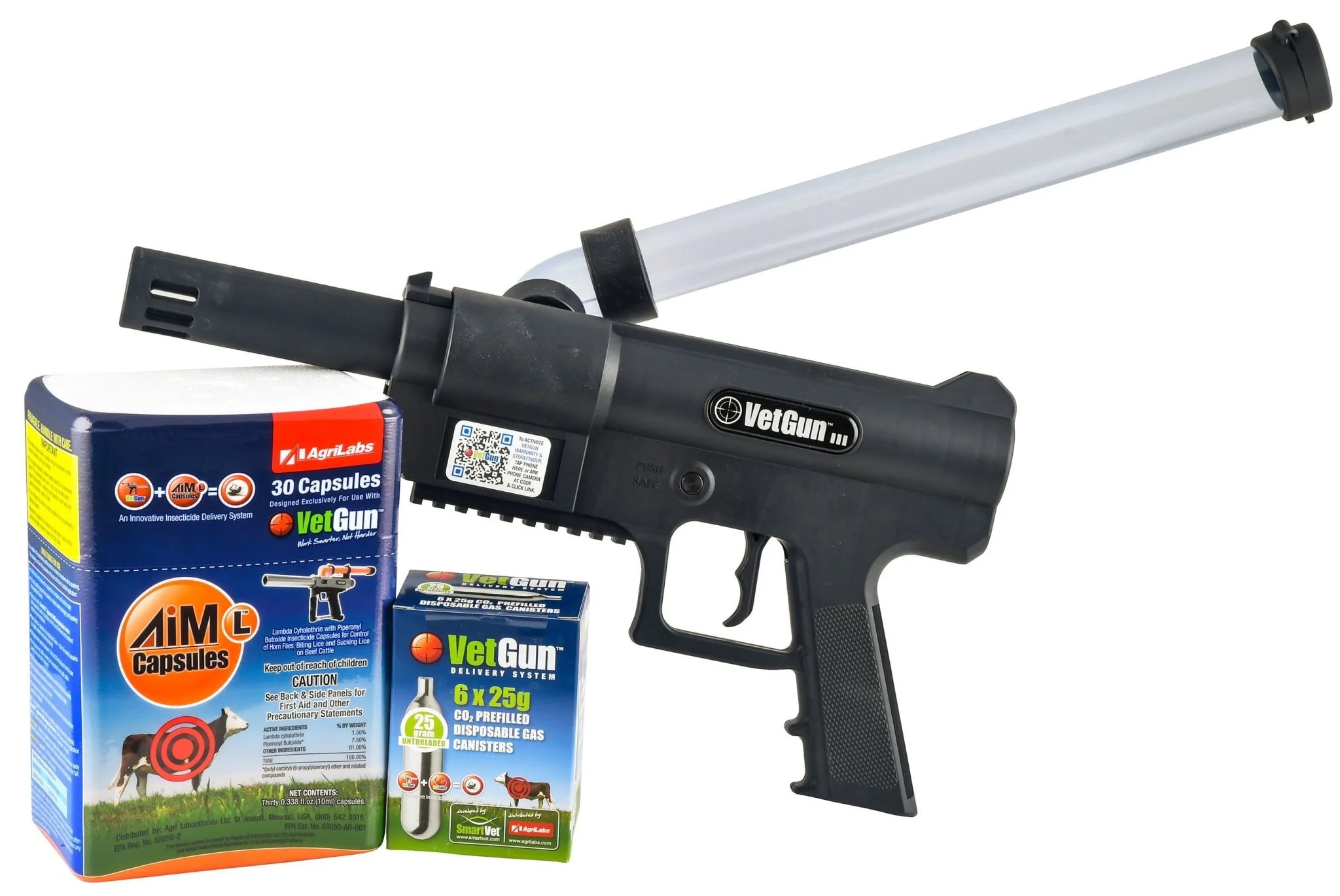 VetGun III AiM-L Cattle Insecticide Delivery System - 30 Cow Starter Kit - Pet's Shop