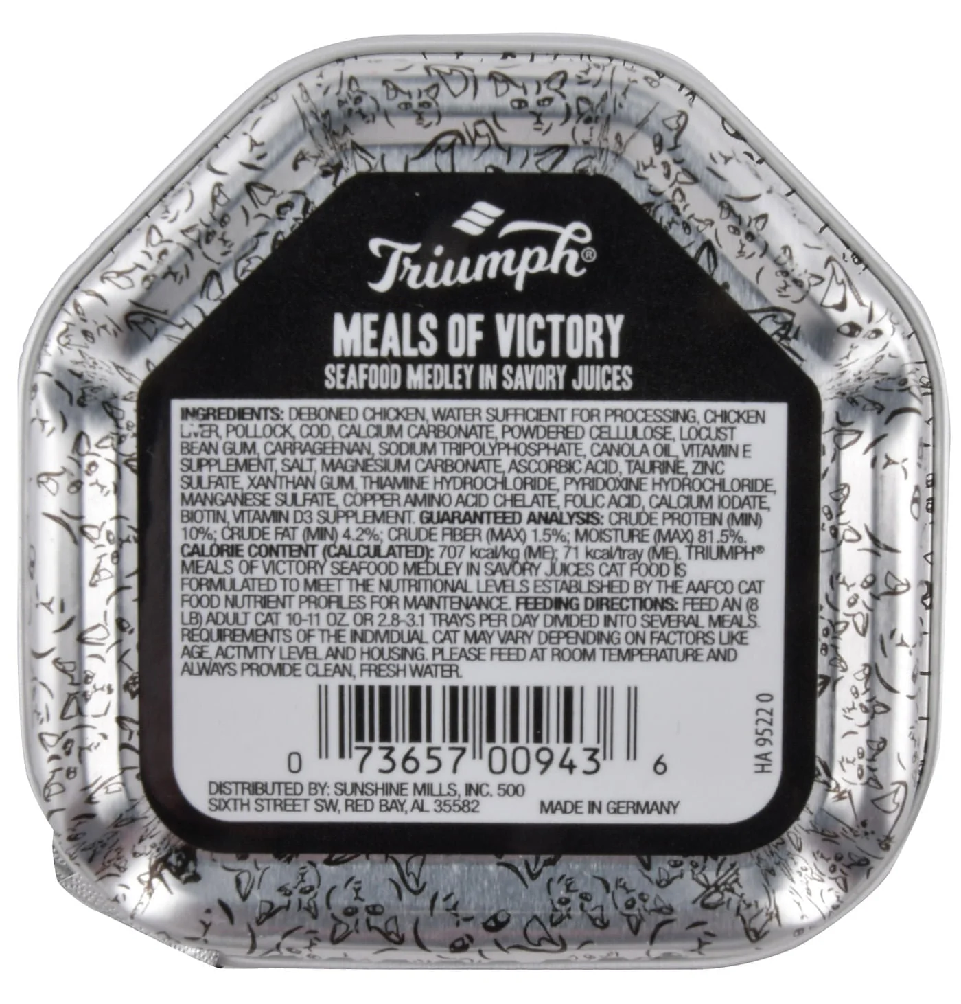 Triumph Meals of Victory Seafood Medley in Savory Juices Cat Food - Pet's Shop
