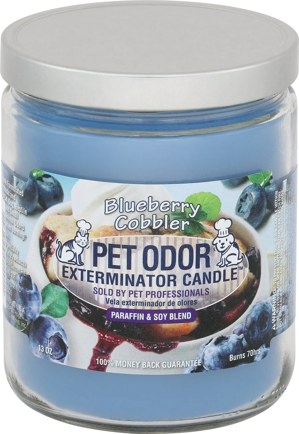 Pet Odor Exterminator Candle, Blueberry Cobbler, 13 oz - Pet's Shop