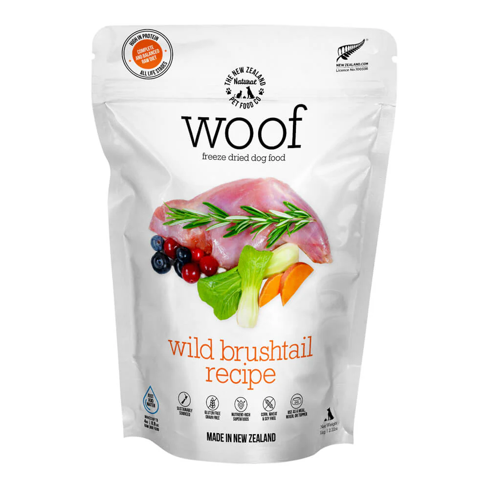 Woof Wild Brushtail Freeze Dried Dog Food, 2.2 lbs - Pet's Shop
